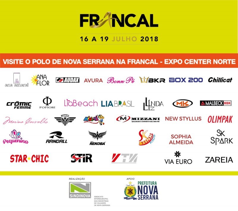 Marcas participantes da 50ª Francal.